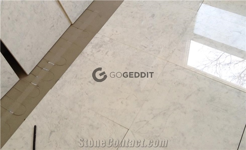 24x24 Carrara White Marble Floor Tile Polished