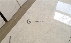 24x24 Carrara White Marble Floor Tile Polished