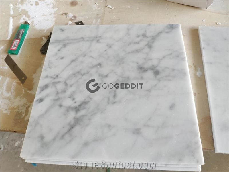 Carrara White 6x6 Honed Marble Subway Wall Tile