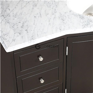 Carrara White Custom Marble Vanity Countertop