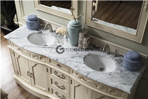 Carrara White Custom Marble Vanity Countertop
