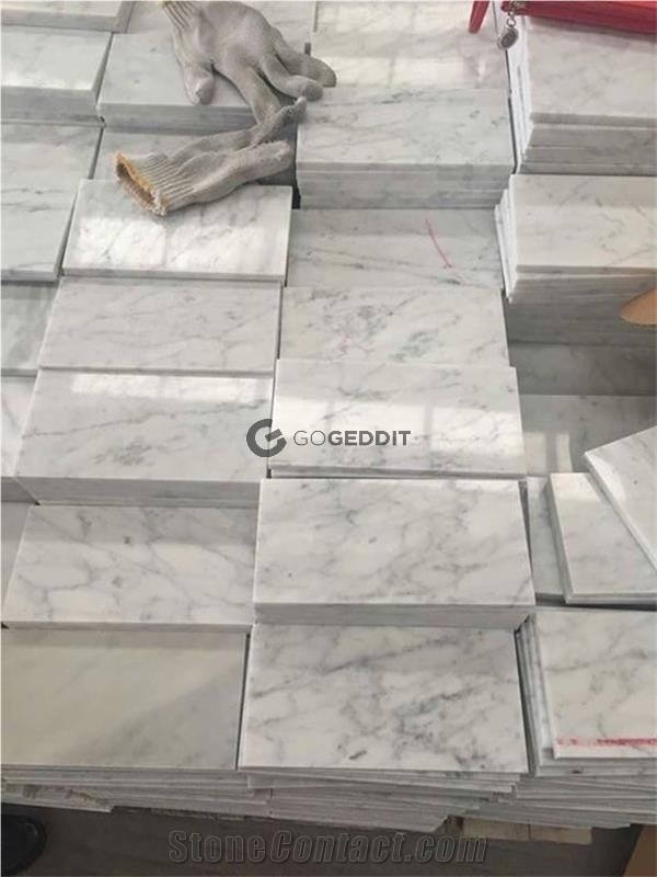 Carrara White Honed 3x6" Marble Subway Wall Tile