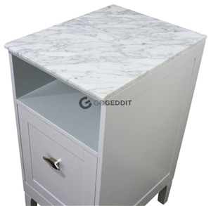 Carrara White Rectangle Marble Dining Table Top