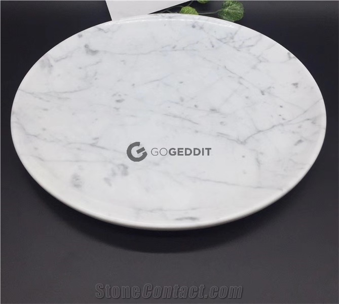 Carrara White Round Marble Table Top