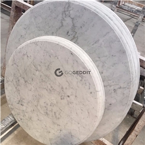 Carrara White Round Marble Table Top