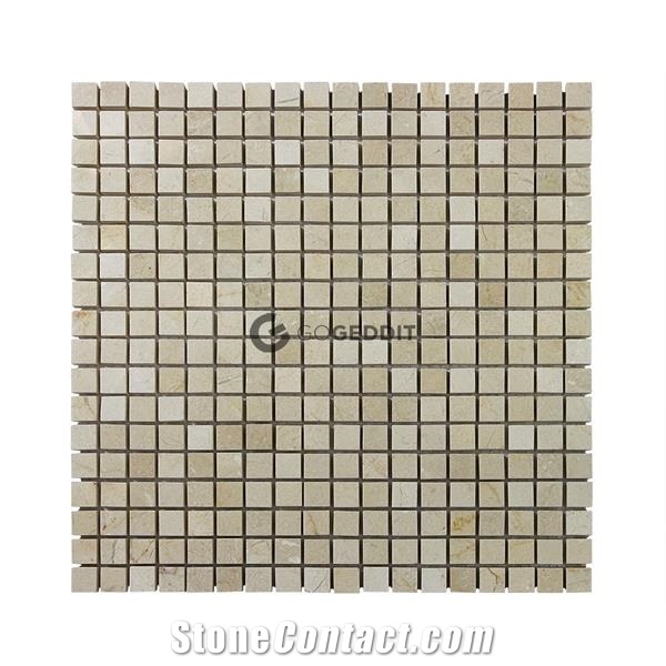 Crema Marfil Marble 5/8x5/8 Square Mosaic Tile