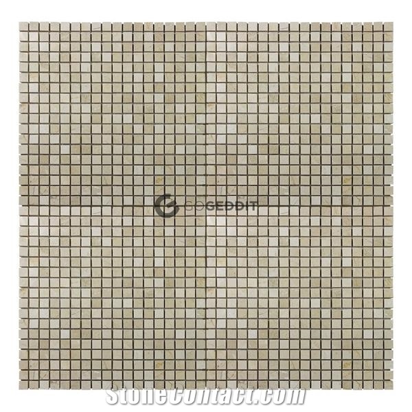 Crema Marfil Marble 5/8x5/8 Square Mosaic Tile