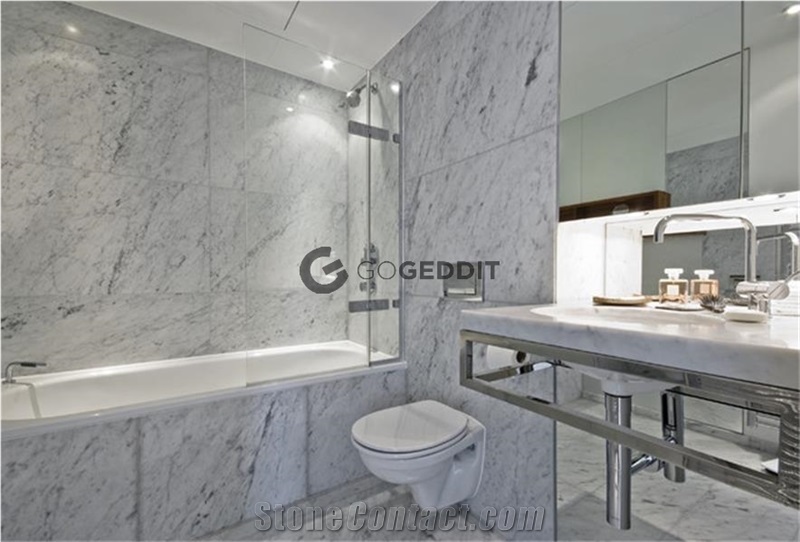 Italy Bianco Carrara White Mable Bathroom Tile