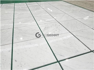 Italy Carrara White Marble Tile Polished 24x24