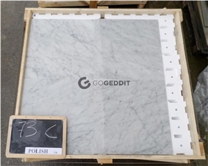White Carrara Marble Tile Polished