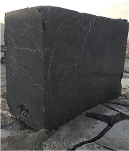 Pietra Gray Marble Block, Iran Black Marble