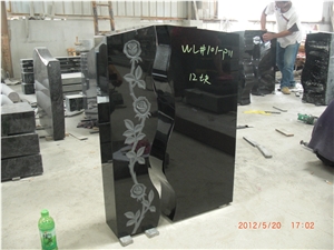 Absolutely Modern Black Upright Tombstone