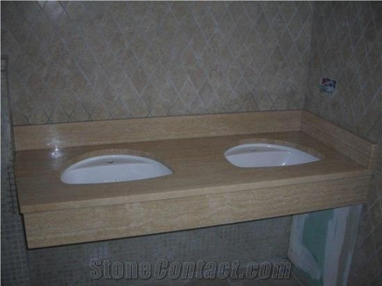 Marble Bathroom Double Sink Vanity Top