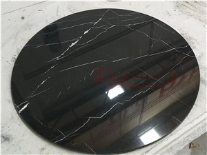 Black Marquina Marble Tabletop for Dining Room