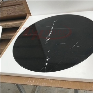 Black Marquina Marble Tabletop for Dining Room