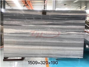 Blue Sands Wave Palisandro Chiaro Marble Bookmatch