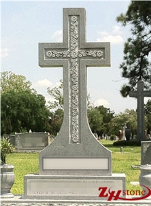 Engraved Latin Cross&Simple Nosings Monuments
