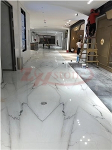 Lincoln White Marble Thin Laminated Panels