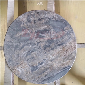 Nero Portoro Marble Round Tabletop ,Black Marble