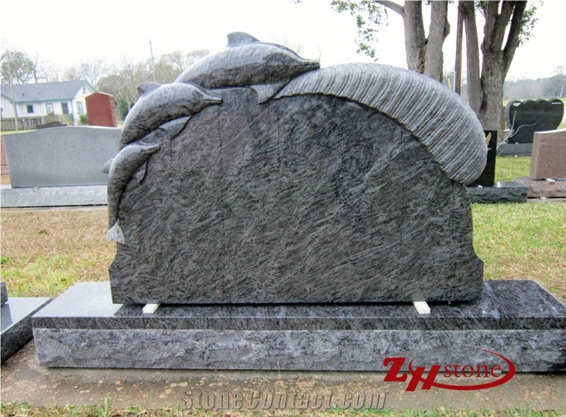 Sesame Black Granite Gothic Top&Cross Tombstone from China Sesame Black Granite Gothic Top&Cross Tombstone from China