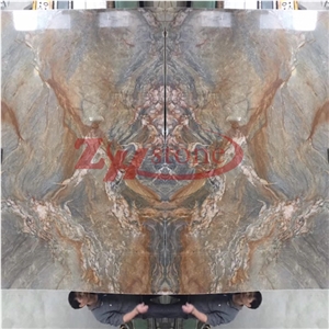 Silk Road Marble Slab for Wall Covering Tiles