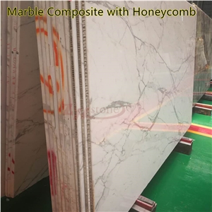White Cristallo Quartzite Honeycomb Panels