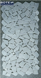 Carrara White Irregular Random Paving Mosaic Tiles
