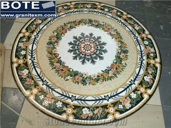 Marble Mosaic Medallion Decorative Floor Carpet
