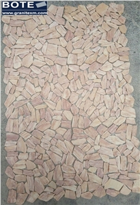 Tiger Yellow Pebble Marble Mosaic Tiles in Stock