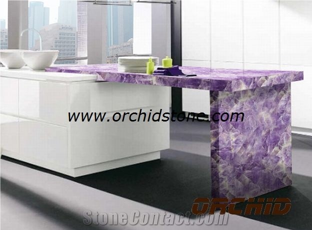 Amethyst Semiprecious Kitchen Countertop,Worktop