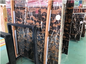 Black and Gold Marble Slabs,Flooring Pavers