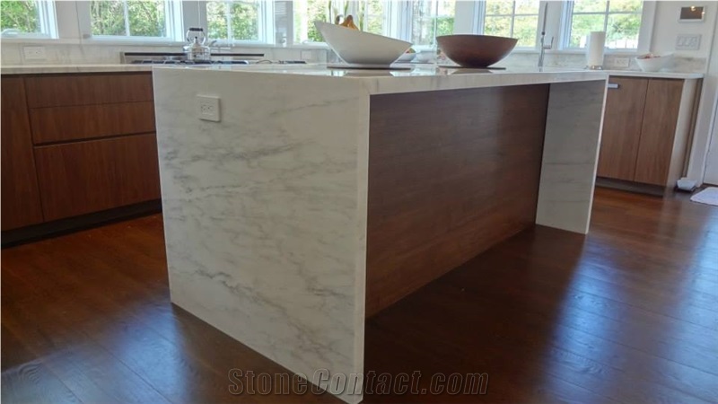 Eastern White Marble Kitchen Countertop