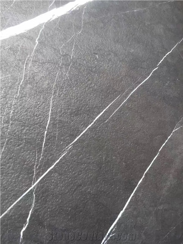 Acid Brushed Marble Pietra Grey Slabs for Flooring
