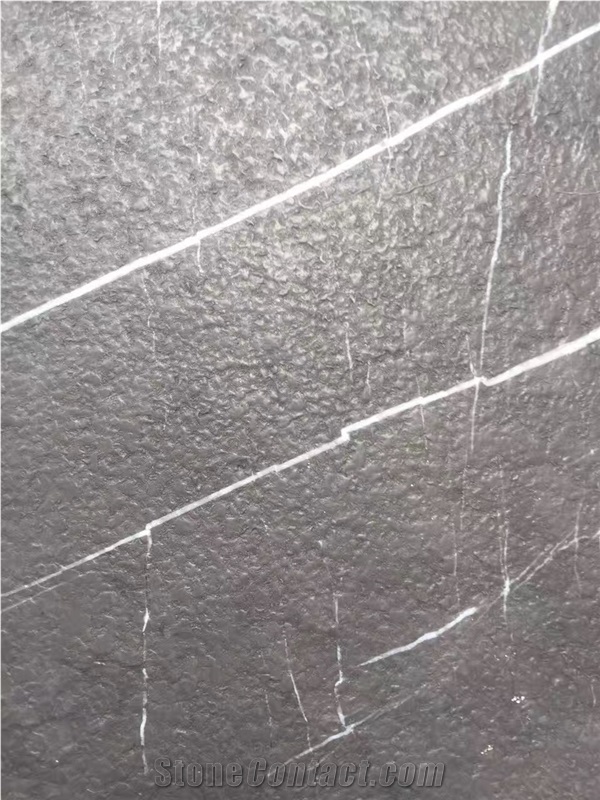 Acid Brushed Marble Pietra Grey Slabs for Flooring