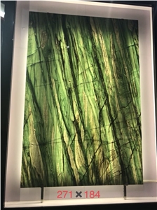 Backlit Botanic Green Quartzite Slab for Wall