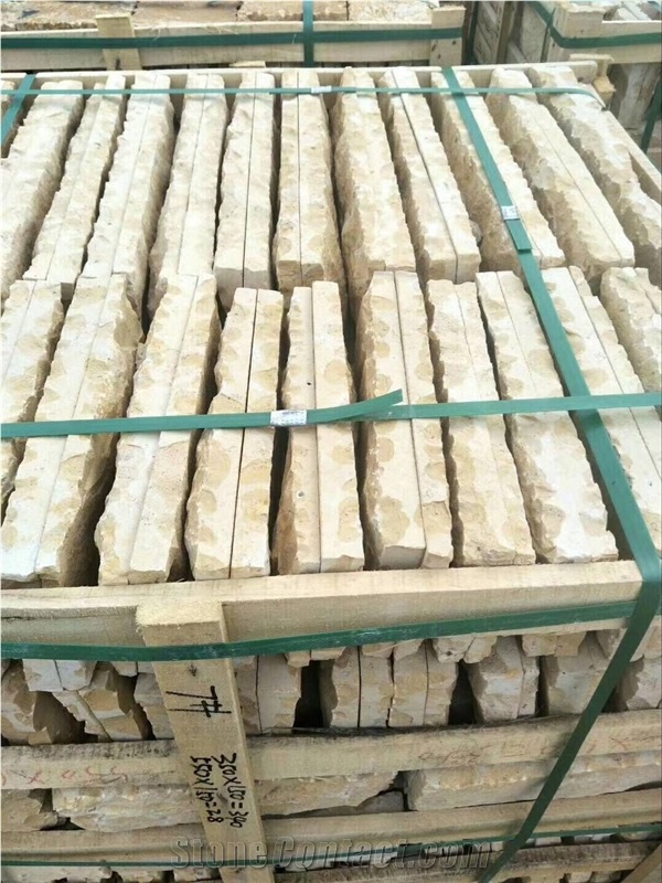 Beige Limestone Flooring Split Wall Cladding Tile