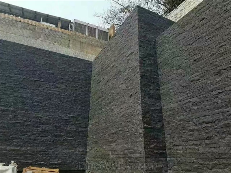 Black Culture Ledge Wall Stone Veneer Panel Wall