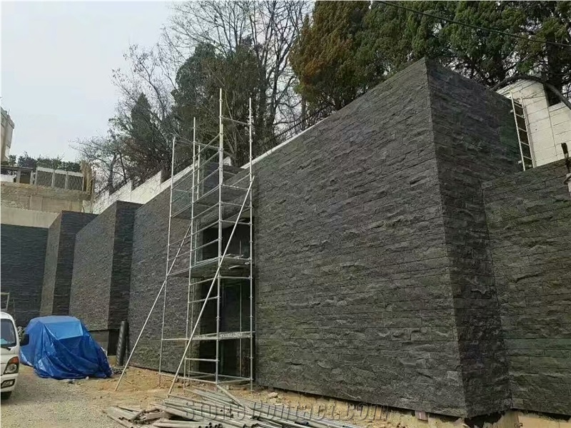 Black Culture Ledge Wall Stone Veneer Panel Wall
