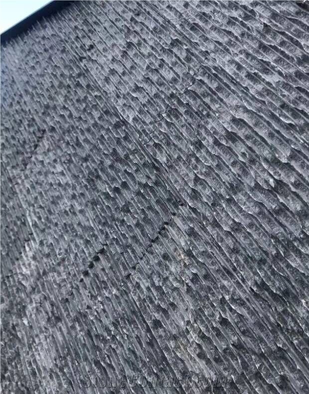 Black Granite Natural Split Wall Waterfall Panel