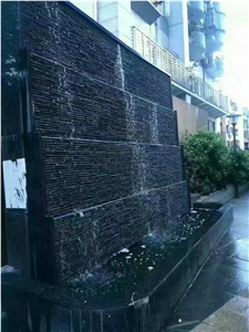 Black Slate Wall Decoration Waterfall Building
