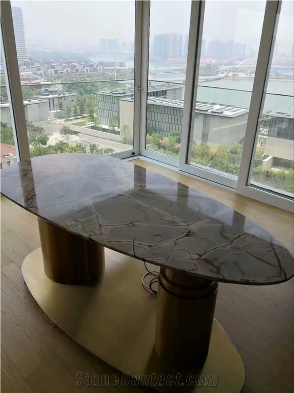Blue Roma Quartzite Office Table