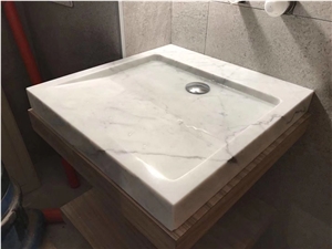 Carrara White Marble Sink Wash Basin Vessel Love