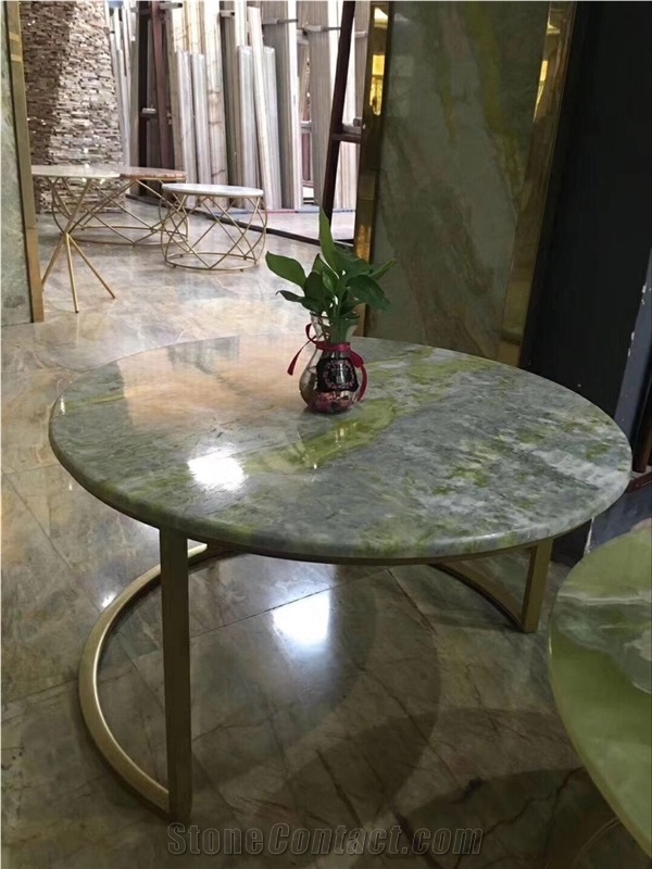 Green Marble Coffee Table Dinner Top