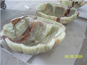 Green Onyx Shell Sink Shell Wash Basin