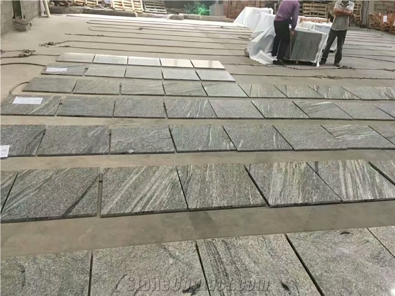 Grey Wood Granite Flooring French Pattern Tiles