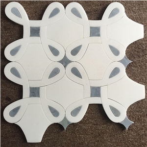 Natural Stone Waterjet Marble Mosaic for Wall