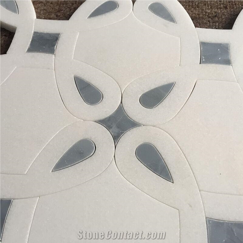 Natural Stone Waterjet Marble Mosaic for Wall