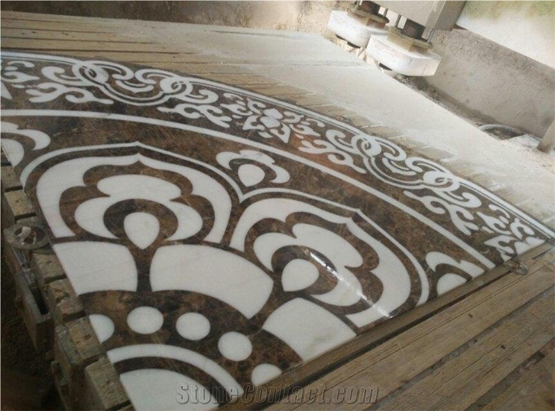 Polished Water Jet Medallions Inlay for Flooring