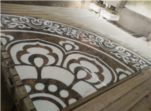 Polished Water Jet Medallions Inlay for Flooring