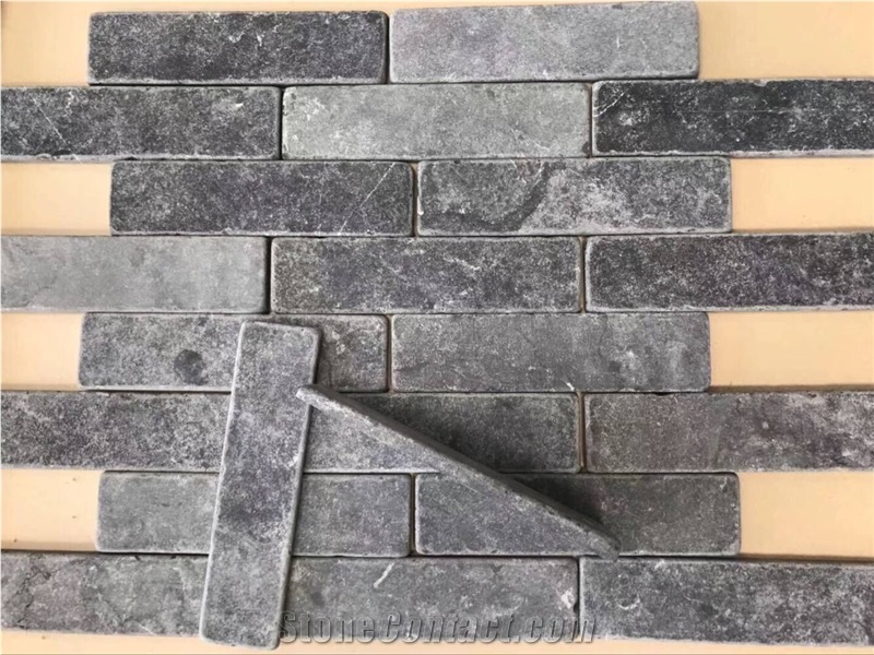 Tumbled Black Granite Flooring Tile Kitchen Skiting From China